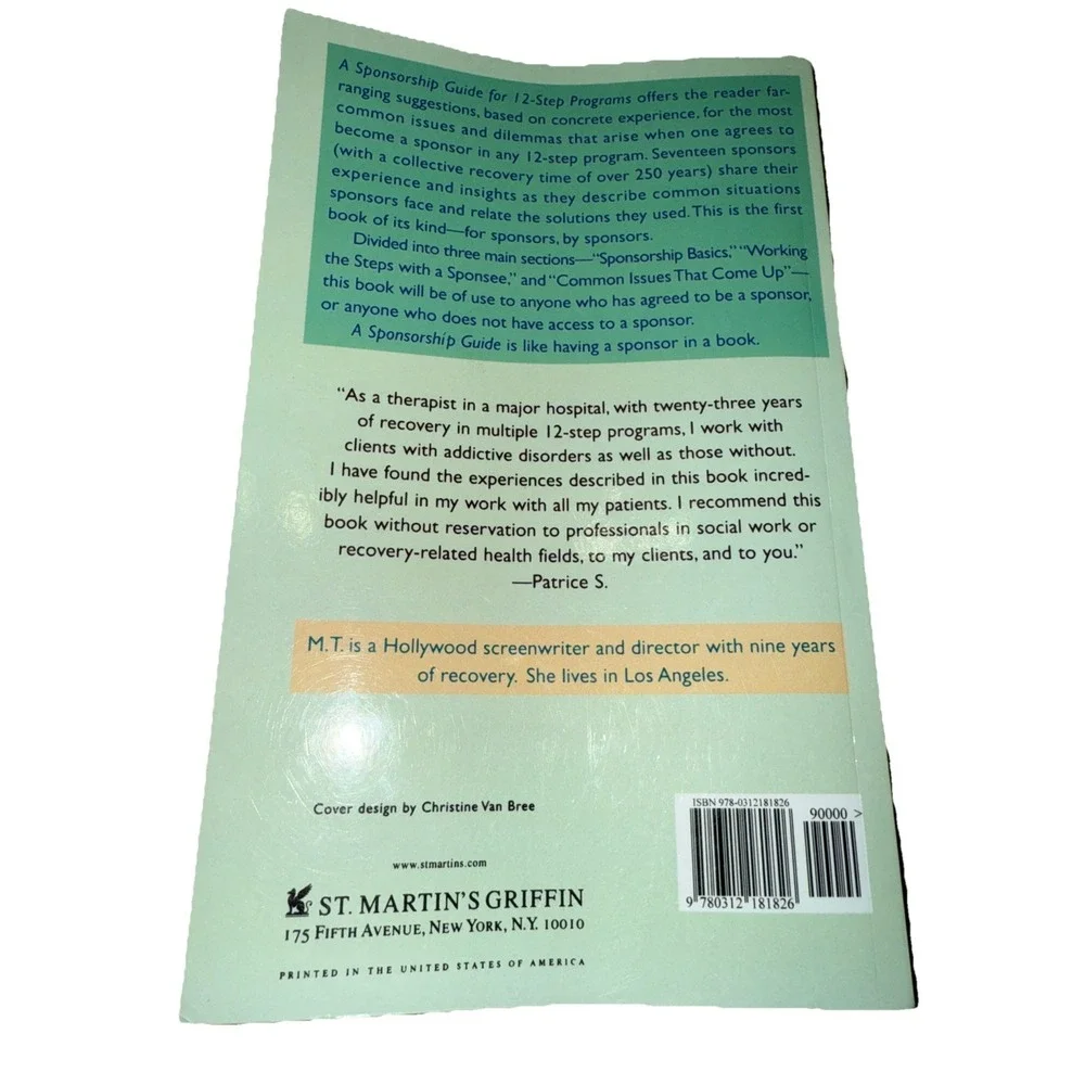 Sponsorship Guide for 12-Step Programs by M. M.‎ T. (1998, Trade Paperback)
